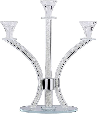 Judaica Crystal Candelabra 3 Arms