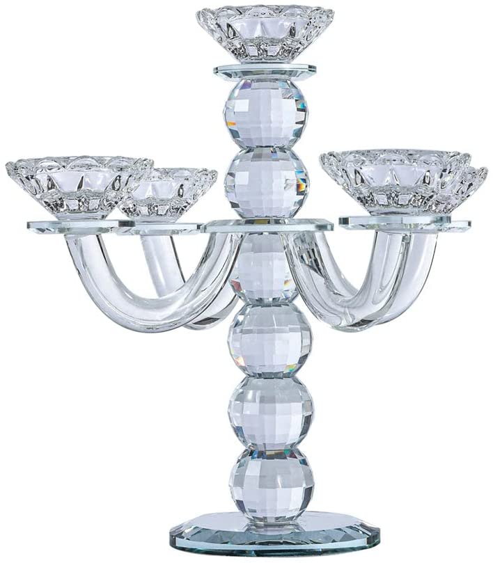 Judaica Crystal Candelabra 5 Arms