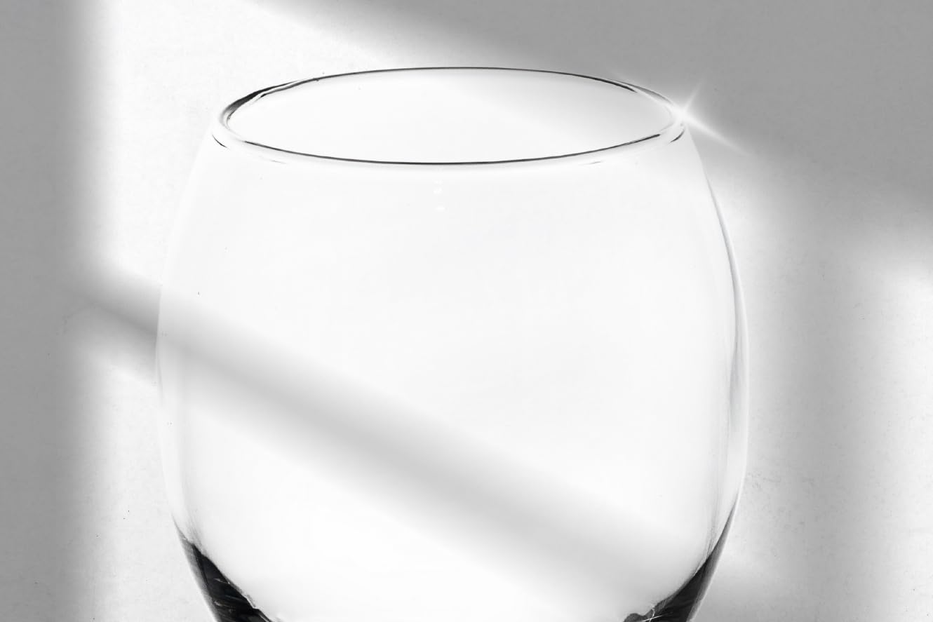 GIFTS PLAZA Elegant Drinking Glasses 12.5 Ounce - Crystal Clear Glassware for Wine, Water, Juice and Beverages - Stemless Glass for Home, Kitchen and Bar