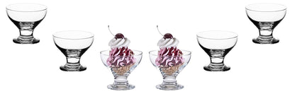Elegant Ice Cream Glass Bowls - Small Dessert Cups - 8 ounce, Dessert Bowls for Sundae, Fruits, Salad, and Puddings - Perfect addition to your Kitchen Set Dishes , Parties, and Catering