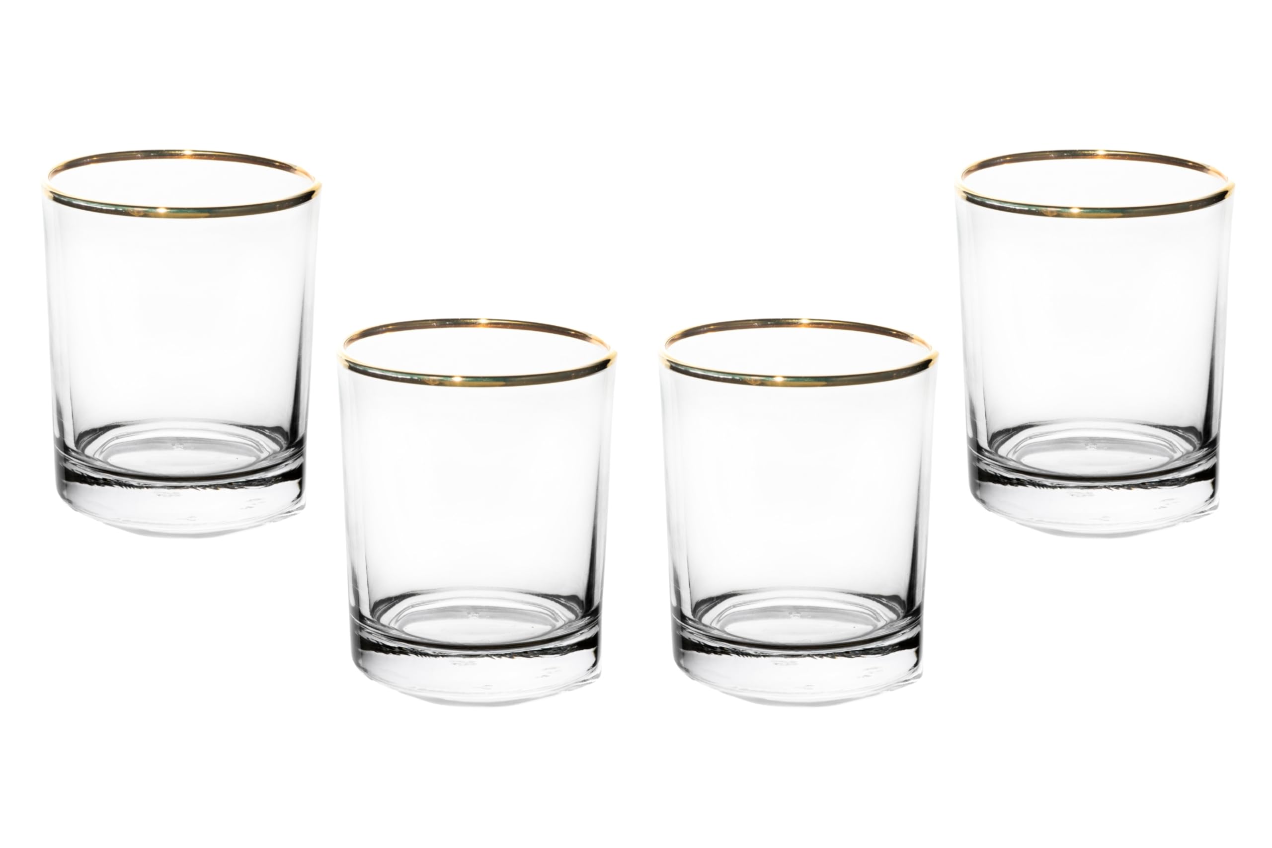 DOF Glasses - 11 Ounce Rocks Stemless Clear Glassware, Ideal Drinking Glasses for Whiskey, Water, Red Wine, and Cocktails - Versatile Old Fashioned Glasses