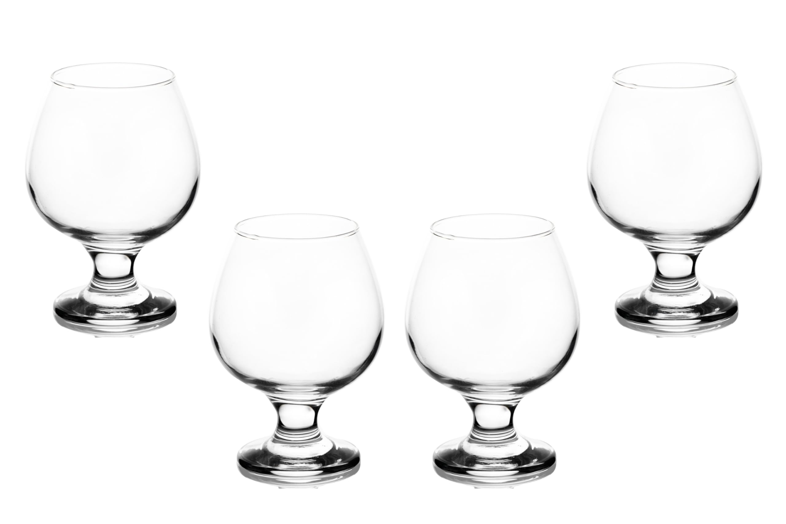 Brandy Stemmed Glasses – 13.25 Ounce Crystal Clear Glassware - Perfect for Red Wine, Champagne, Cocktails, and More – Elegant Drinking Goblets for Parties and Everyday Use