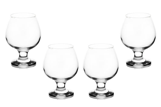 Brandy Stemmed Glasses – 13.25 Ounce Crystal Clear Glassware - Perfect for Red Wine, Champagne, Cocktails, and More – Elegant Drinking Goblets for Parties and Everyday Use