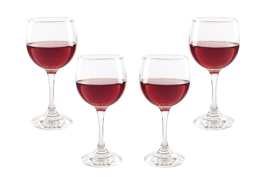 Premiere Stemmed Wine Glasses Set 10.5 Oz Modern Crystal Clear Goblets