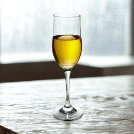 Champagne Flutes – 7 Ounce Clear Stemmed Vintage Crystal Glassware – Perfect Drinking Glasses for Wine, Cocktails, Martini, Margarita, and Bar Set Essentials