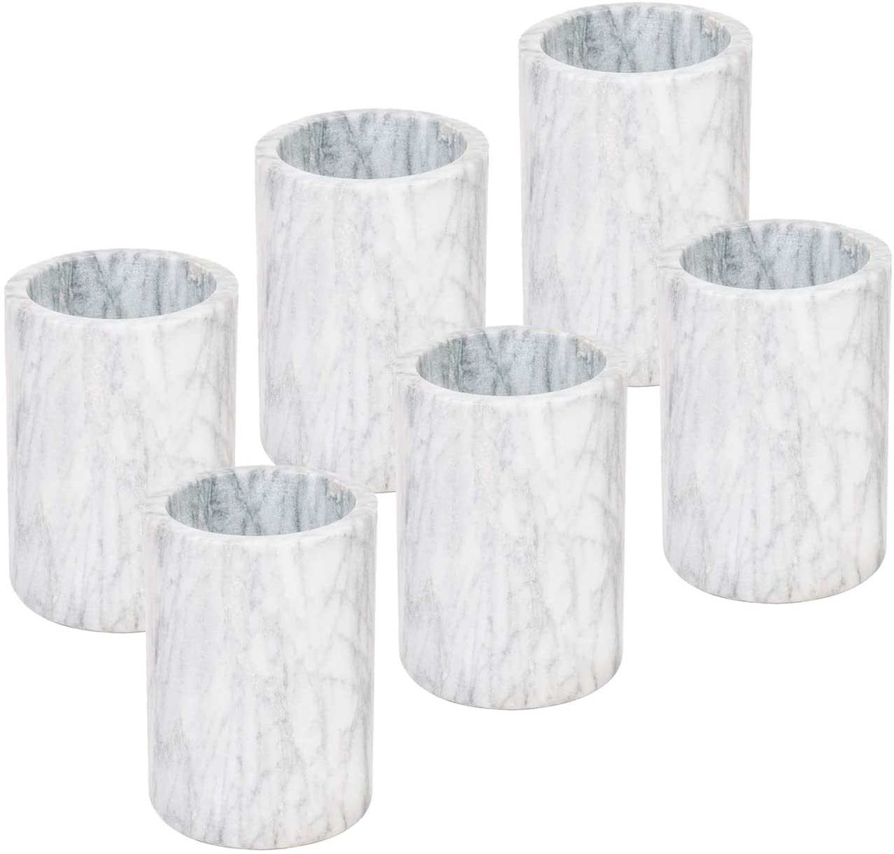 Luxury Marble Wine Chiller, White Stone Wine Holder, Barware Set of 1, 2, 6, or 12