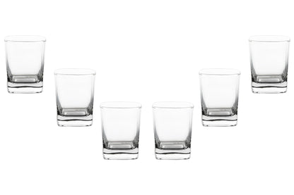 Rocks Glasses – 10 Ounce Modern Stemless Whiskey Drinking Glasses, Square Shot Glasses perfect for Cocktails, Bourbon, Margarita, or Beer – Versatile Glassware Set