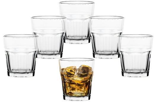 Double Old Fashioned Whiskey Glass - Drinking Glasses - 12 oz. Crystal Clear Glass Cups for on the Rocks Drinks - Unique Gifts for Men