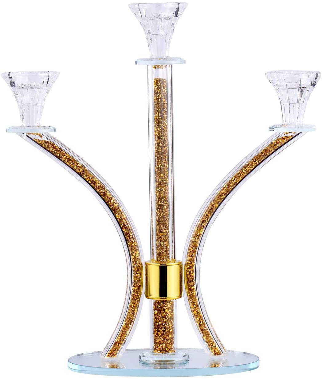 Judaica Crystal Candelabra 3 Arms