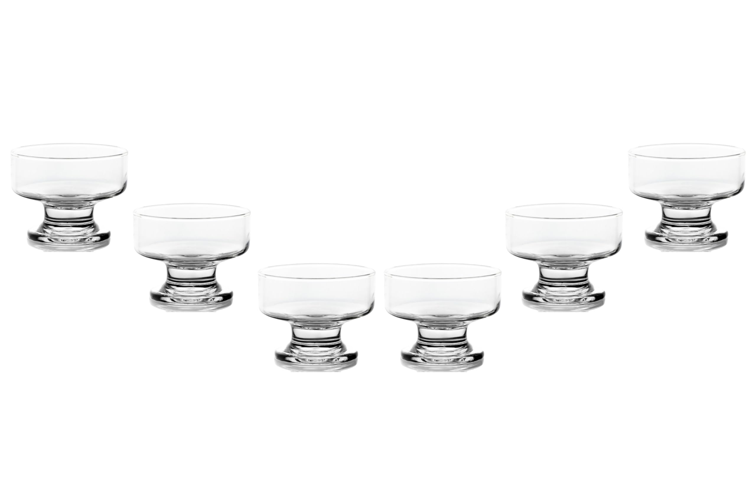 Ice Cream Glass Bowls – 7 Ounce Perfect Dessert Glass Bowls for Snacks, Fruit, Ice Cream, Sundae and More – Elegant Dinnerware for Dining and Parties