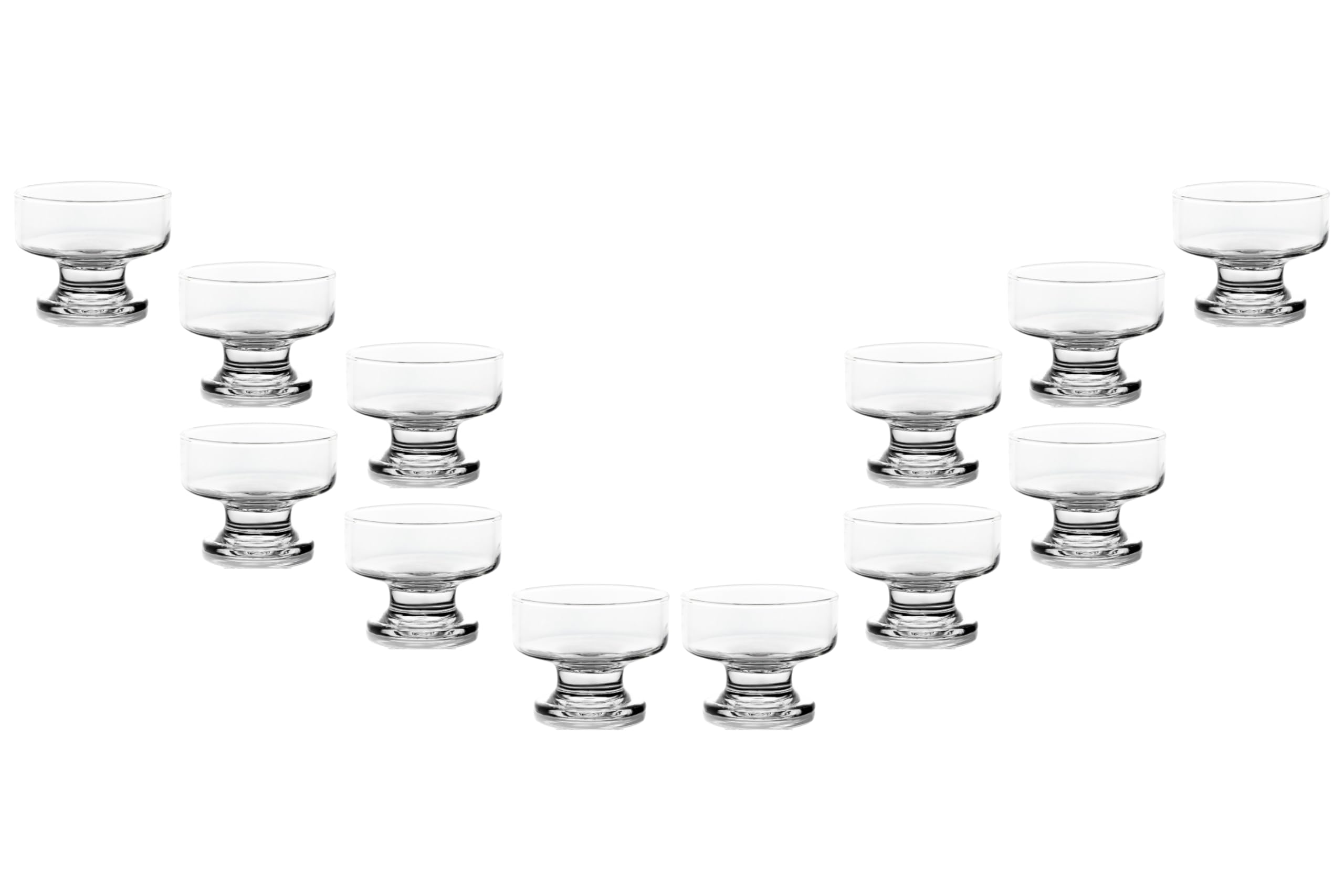 Ice Cream Glass Bowls – 7 Ounce Perfect Dessert Glass Bowls for Snacks, Fruit, Ice Cream, Sundae and More – Elegant Dinnerware for Dining and Parties