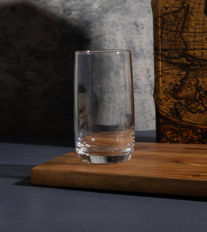 Hiball Drinking Glasses, 12 Ounce - Set of 4, Crystal Clear Tumbler Glass for Water, Juice and Mixed Cocktails Drinks - Drinkware for Home and Bar