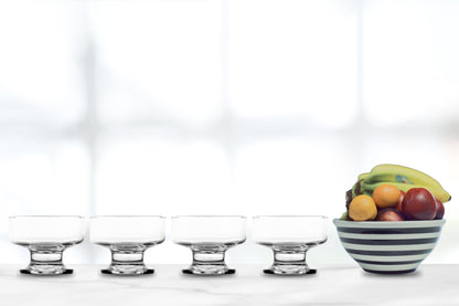 Ice Cream Glass Bowls – 7 Ounce Perfect Dessert Glass Bowls for Snacks, Fruit, Ice Cream, Sundae and More – Elegant Dinnerware for Dining and Parties