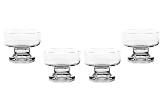 Ice Cream Glass Bowls – 7 Ounce Perfect Dessert Glass Bowls for Snacks, Fruit, Ice Cream, Sundae and More – Elegant Dinnerware for Dining and Parties