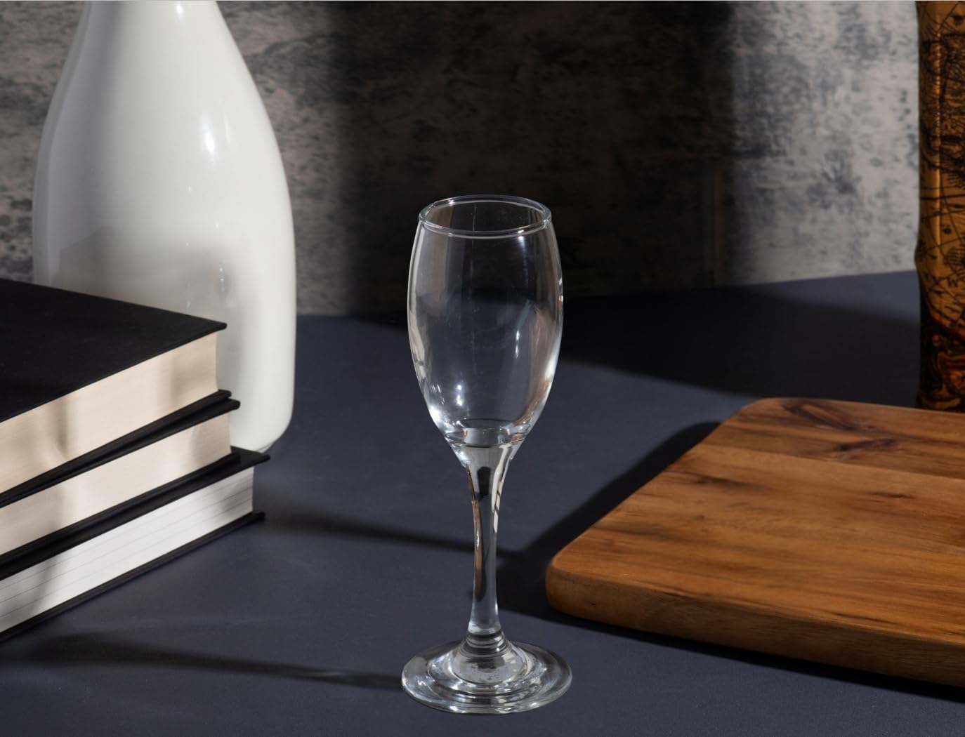 Champagne Glasses - 6 Ounce Crystal Clear Flutes - Elegant and Tall Glassware for Cocktails and Mocktails - Modern Drinking Glass for Home, Bar, and Kitchen