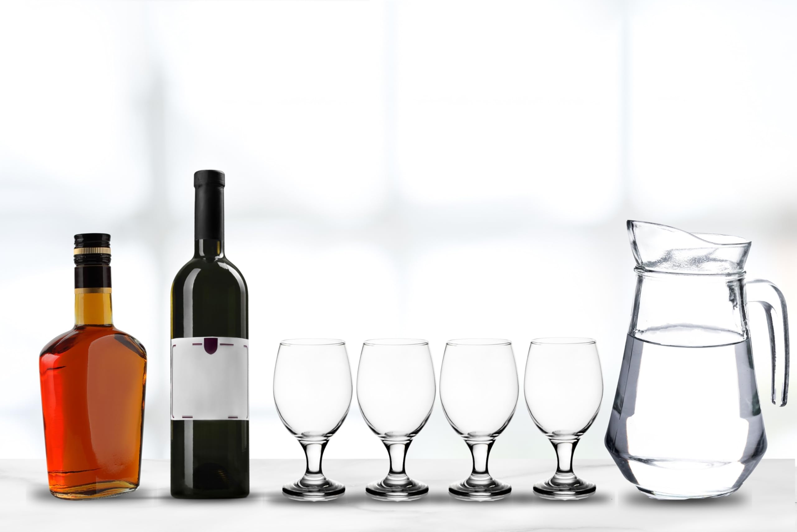 Water Glasses 14 Ounce - Goblets for Formal or Casual Meals Wine, Cocktail, Sangria, Aperol Spritz - Crystal-Clear Glassware Set for Tea Parties or Casual Drinks - Hosting Essentials