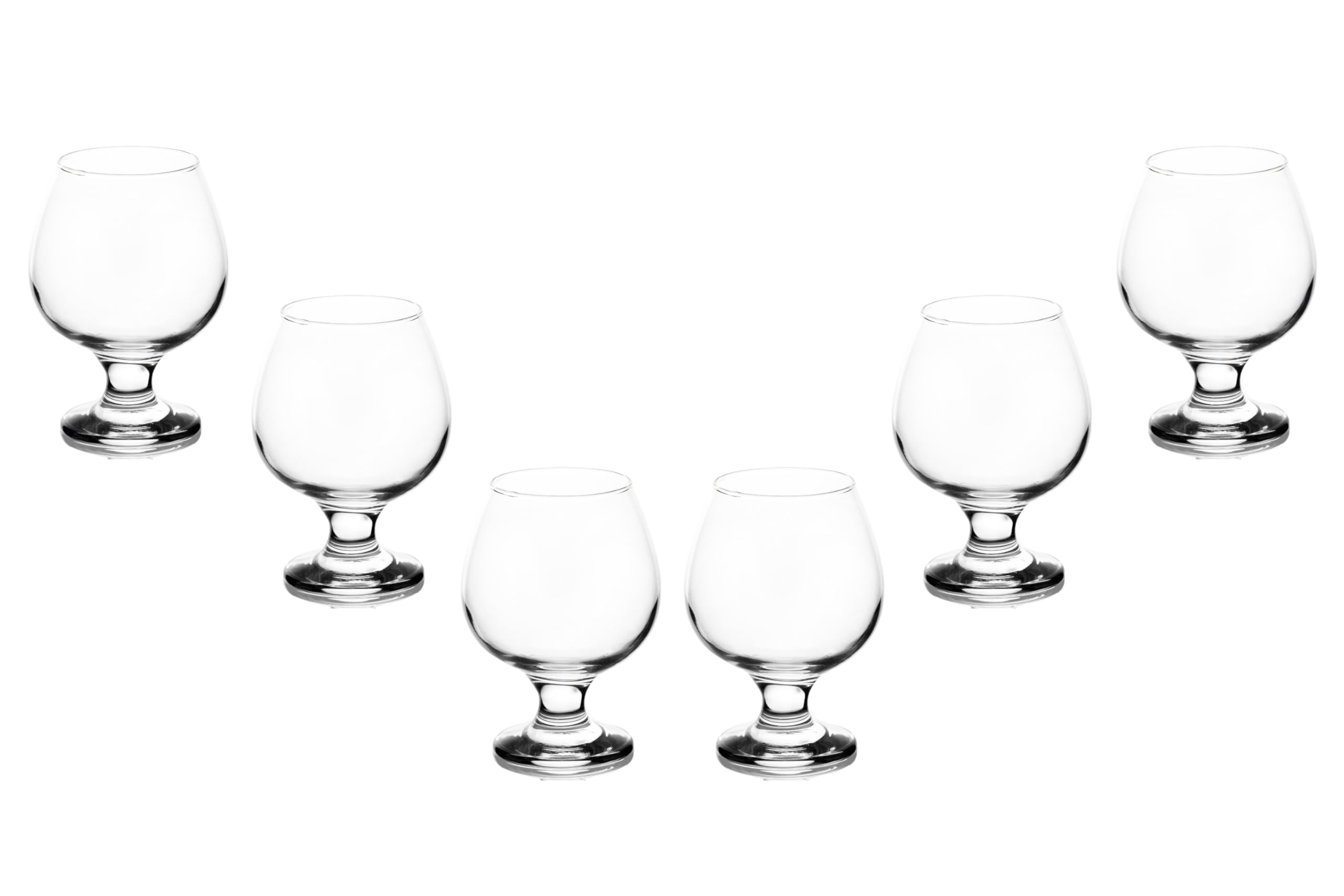 Brandy Stemmed Glasses – 13.25 Ounce Crystal Clear Glassware - Perfect for Red Wine, Champagne, Cocktails, and More – Elegant Drinking Goblets for Parties and Everyday Use