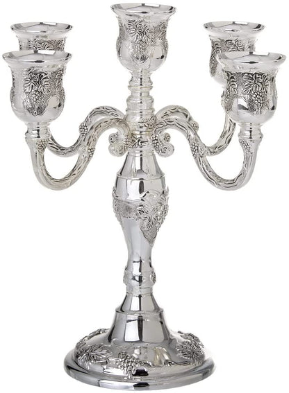 Judaica Crystal Candelabra 5 Arms