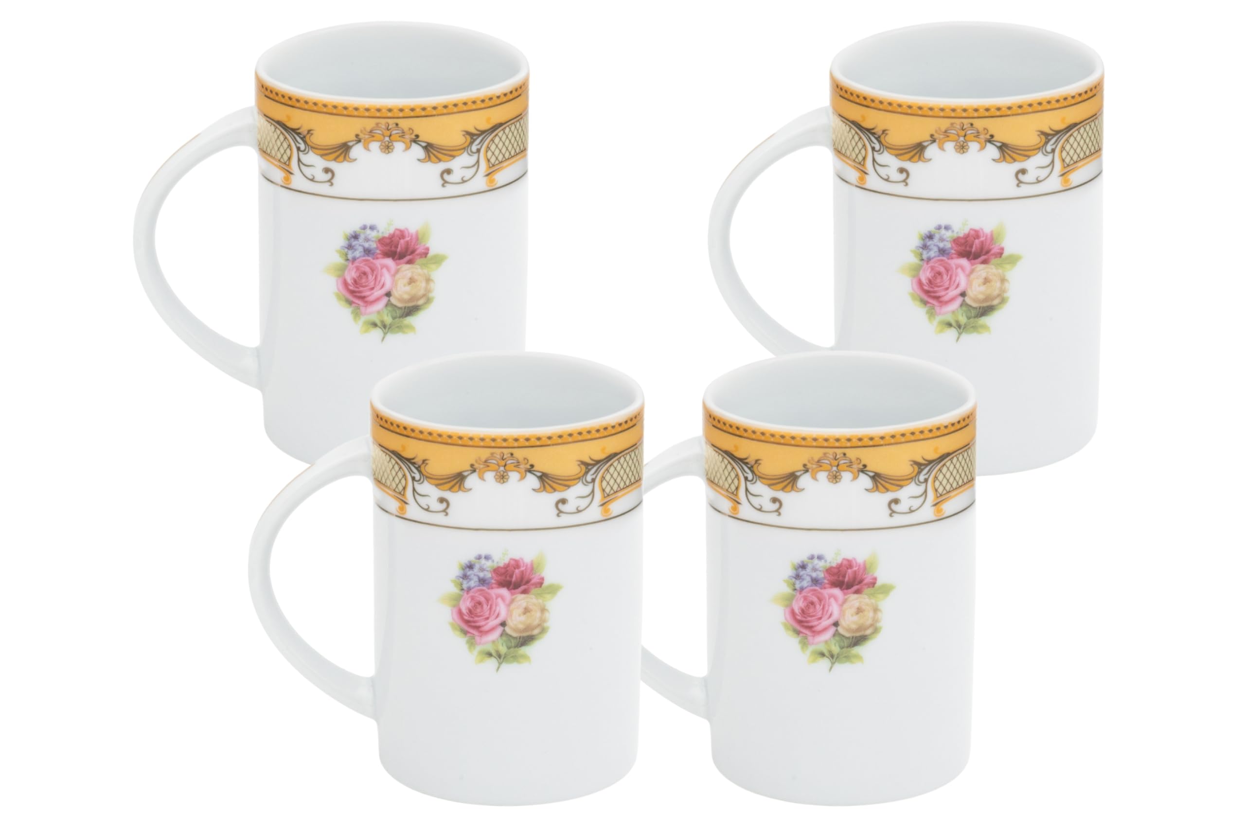Gifts Plaza vintage porcelain mug filled with coffee on a styled morning breakfast table