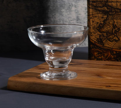 Glass Dessert Bowls - 10 oz Footed Clear Mini Glass Bowls for Ice Cream, Snacks, Trifles and Pudding - Elegant Small Serving Dishes