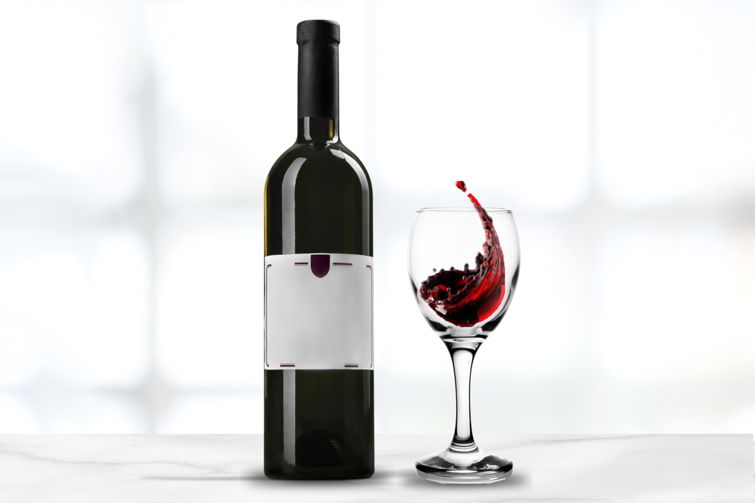 Wine Glasses – 8.25 Ounce Crystal Clear Stemmed Goblets, Perfect for Red Wine, Champagne and Cocktails – Elegant Glassware for Parties and Everyday Use