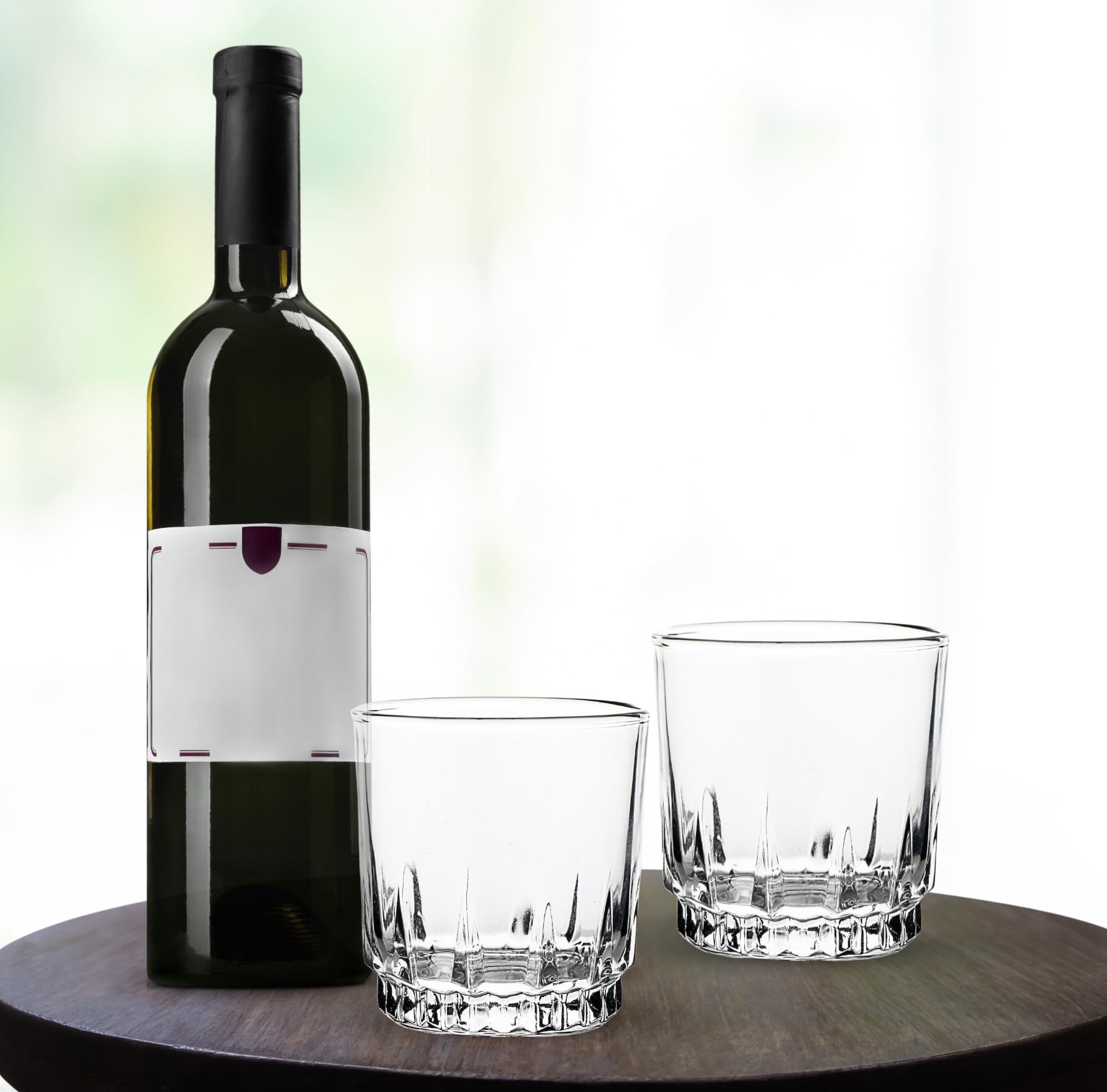 Crystal Clear Old Fashioned Glass - Lowball Glasses - 10 oz. Cute Style Drinkware for Whiskey, Bourbon, Vodka and Beverages - Ideal for Bar and Home