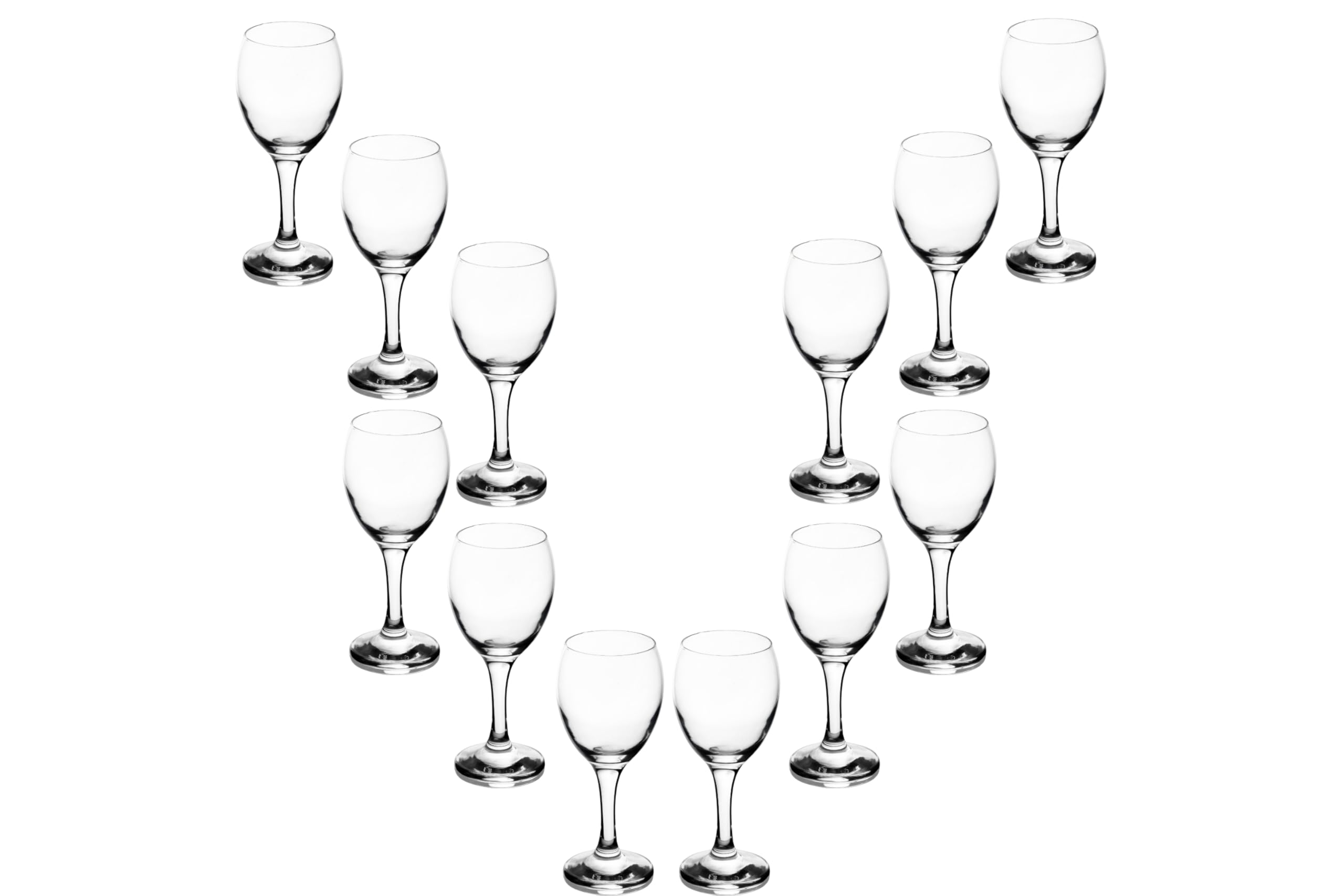 Wine Glasses – 8.25 Ounce Crystal Clear Stemmed Goblets, Perfect for Red Wine, Champagne and Cocktails – Elegant Glassware for Parties and Everyday Use
