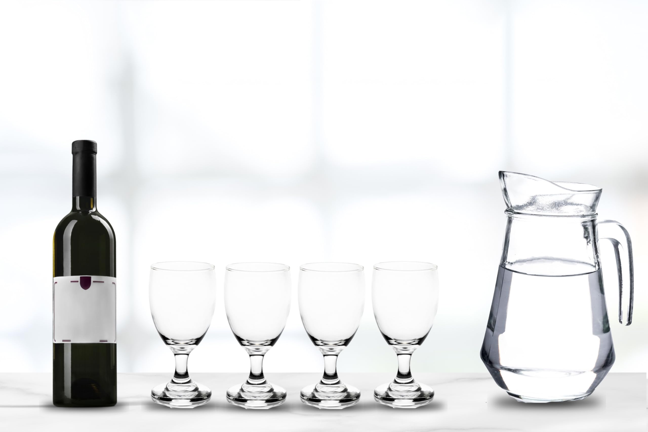 Water Glasses – 10 Ounce Modern Cocktail Goblets, Perfect Drinking Glasses for Wine, Cocktails and More – Elegant Glassware for Parties and Daily Use