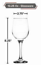 Crystal Clear Drinkware, 13.25 oz. - Set of 4, Elegant Wine Glasses with Stem - Suitable for Sparkling Beverages , Red and White Wine, Mocktails and Cocktails - Ideal for Bar, Home and Apartment (4)