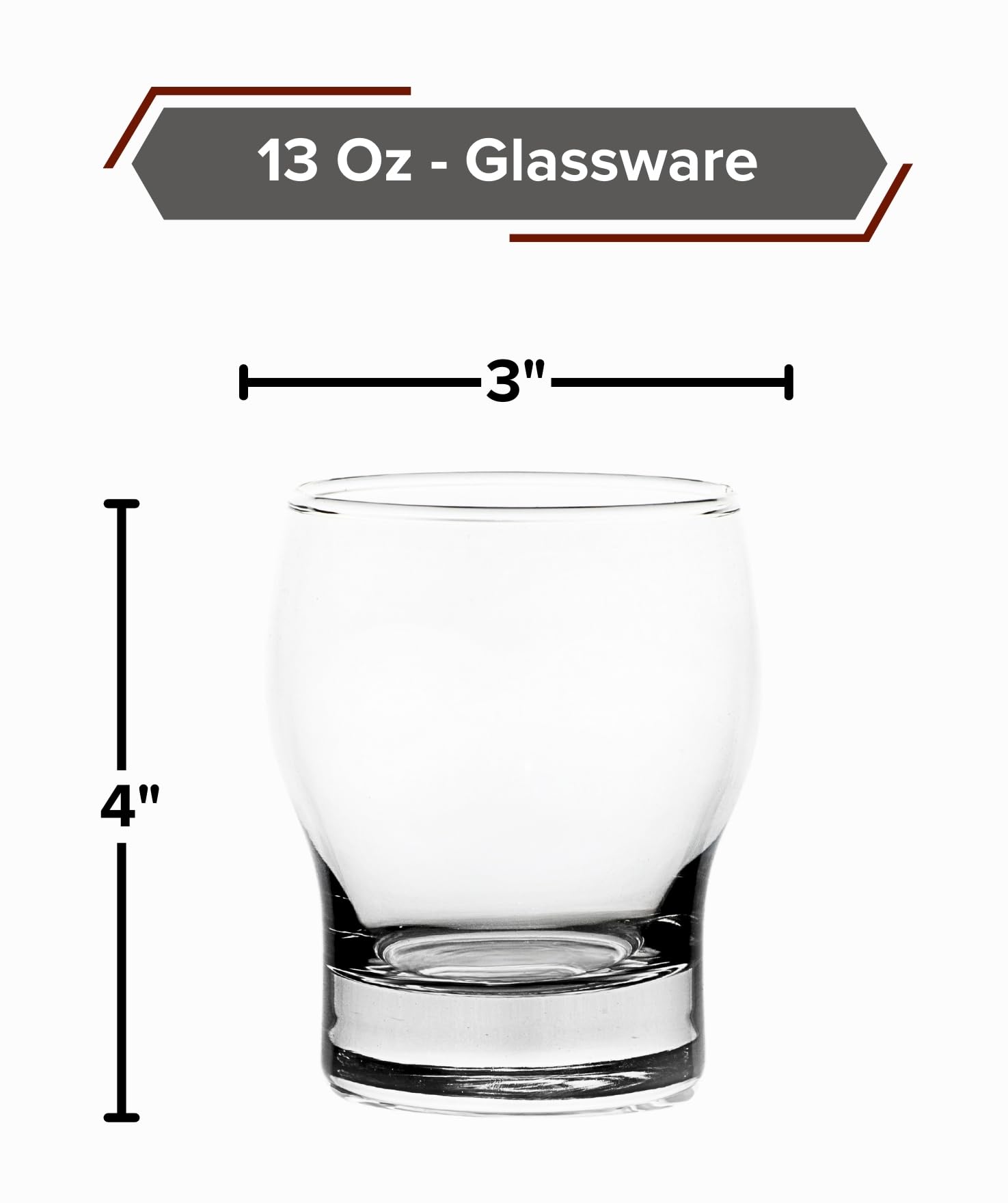 Heavy Base Rocks Glasses – 13 oz, Set