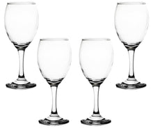 GIFTS PLAZA Wine Glasses Set of 4-10 Ounce Clear Glassware for Red and White Wine, Mocktail, Cocktail or Margarita - Suitable for Bar, Parties, Restaurants, Home Kitchen