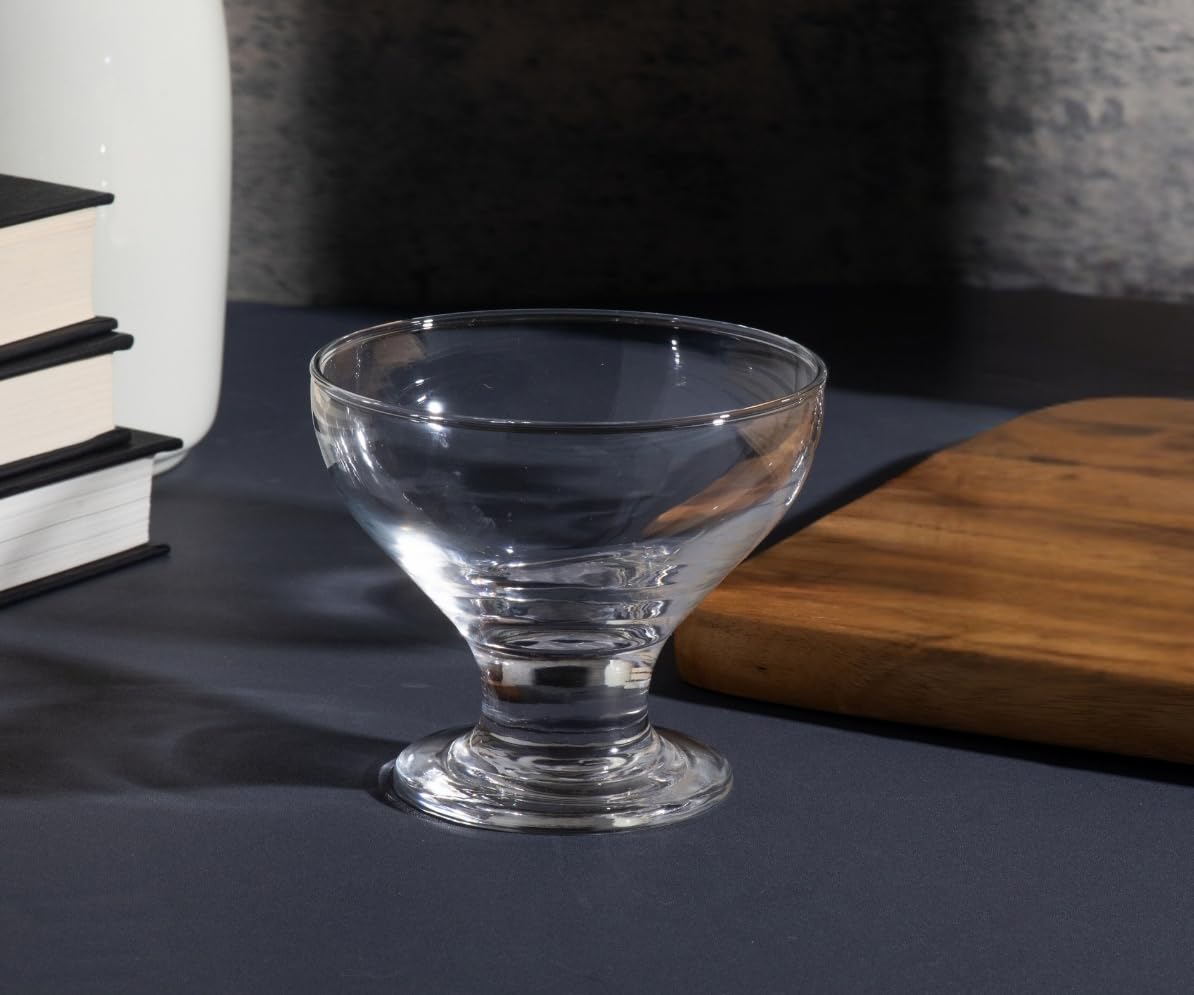 Elegant Ice Cream Glass Bowls - Small Dessert Cups - 8 ounce, Dessert Bowls for Sundae, Fruits, Salad, and Puddings - Perfect addition to your Kitchen Set Dishes , Parties, and Catering