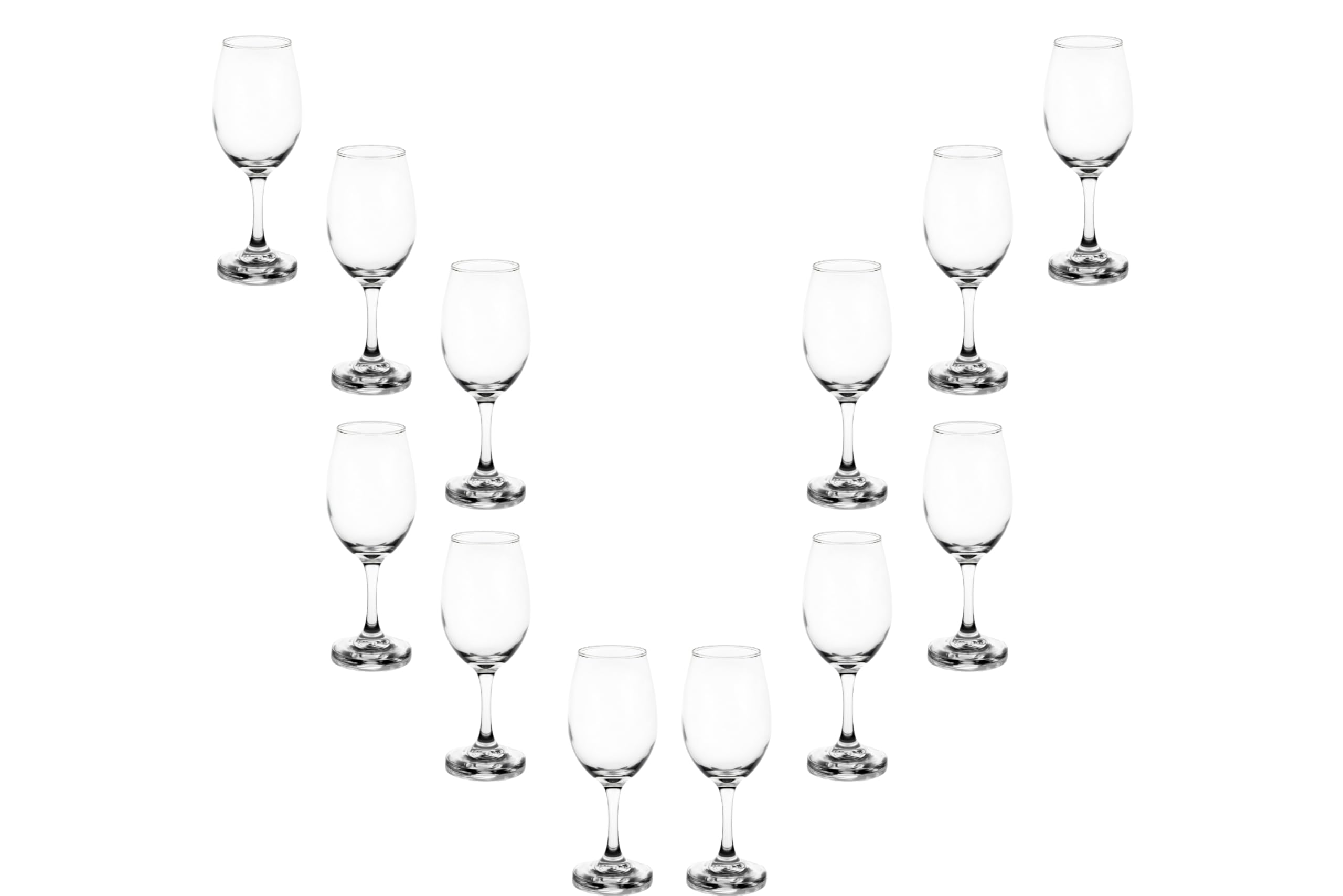 Wine Glasses – 12.5 Ounce Crystal Clear Stemmed Goblets for Red Wine, Cocktails, Champagne, Water – Elegant Drinking Glassware for Any Occasion