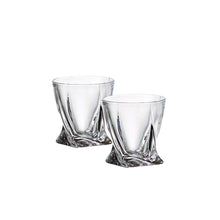 Double Old Fashioned Diamond Glasses - 10 Ounce Old Fashioned Liquor Glass for Whiskey and Cocktails, Set of 2