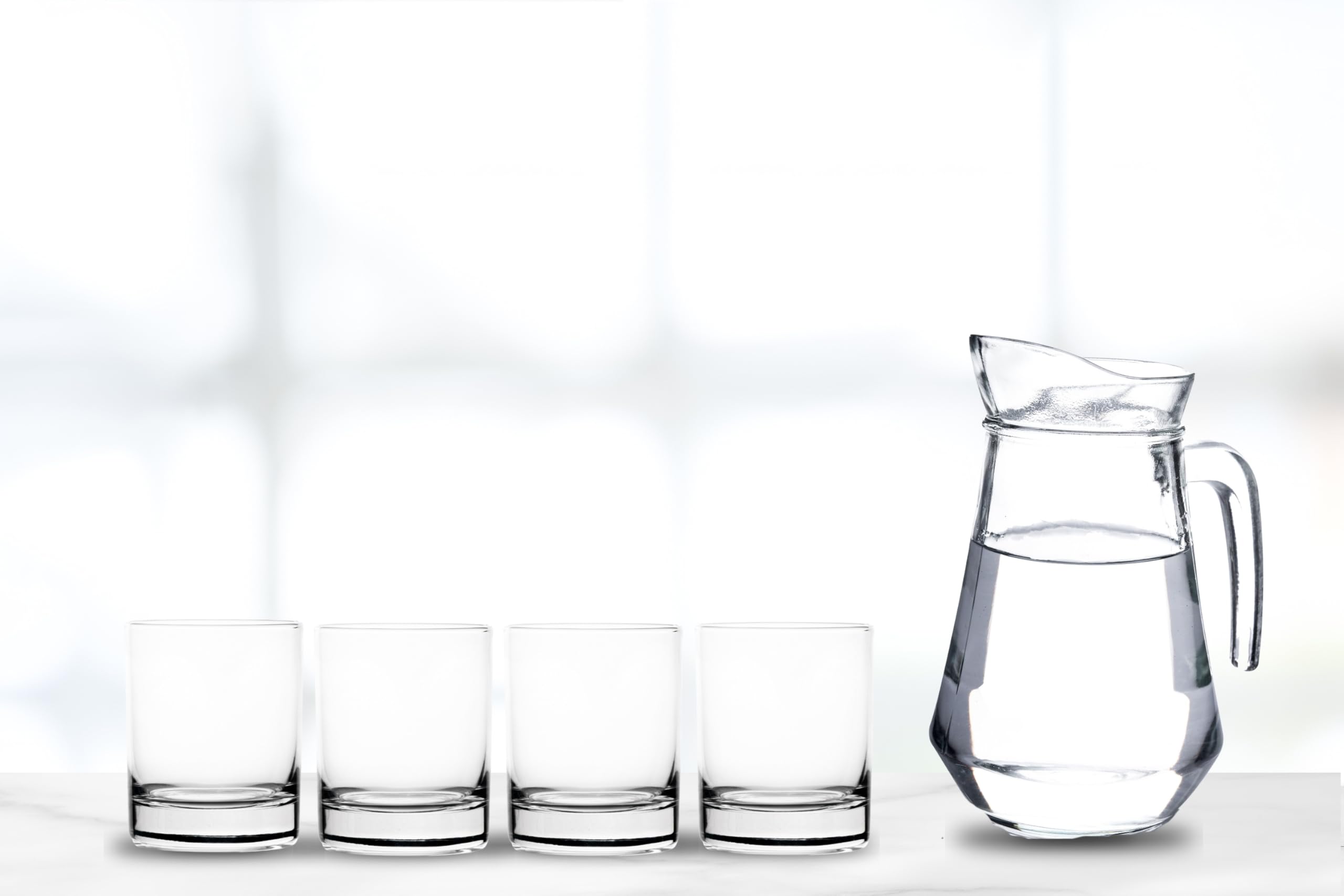 Rocks Stemless Juice Glasses – 10.25 Ounce Modern Clear Glassware – Perfect Drinking Glasses for Water, Juice, Cocktails, Whiskey, and Everyday Use