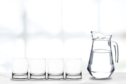 Rocks Stemless Juice Glasses – 10.25 Ounce Modern Clear Glassware – Perfect Drinking Glasses for Water, Juice, Cocktails, Whiskey, and Everyday Use