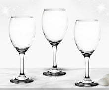 GIFTS PLAZA Wine Glasses Set of 4-10 Ounce Clear Glassware for Red and White Wine, Mocktail, Cocktail or Margarita - Suitable for Bar, Parties, Restaurants, Home Kitchen