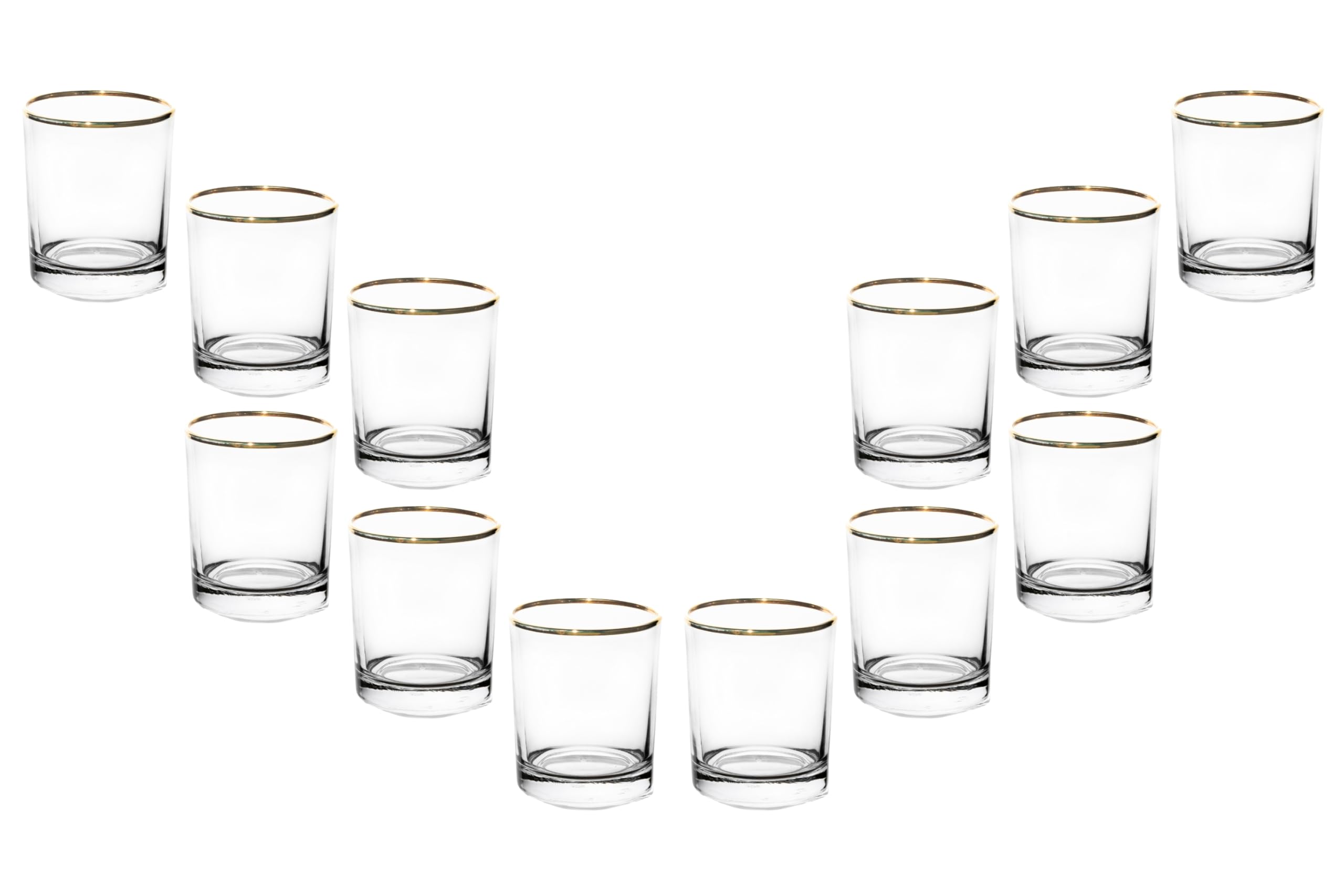 DOF Glasses - 11 Ounce Rocks Stemless Clear Glassware, Ideal Drinking Glasses for Whiskey, Water, Red Wine, and Cocktails - Versatile Old Fashioned Glasses