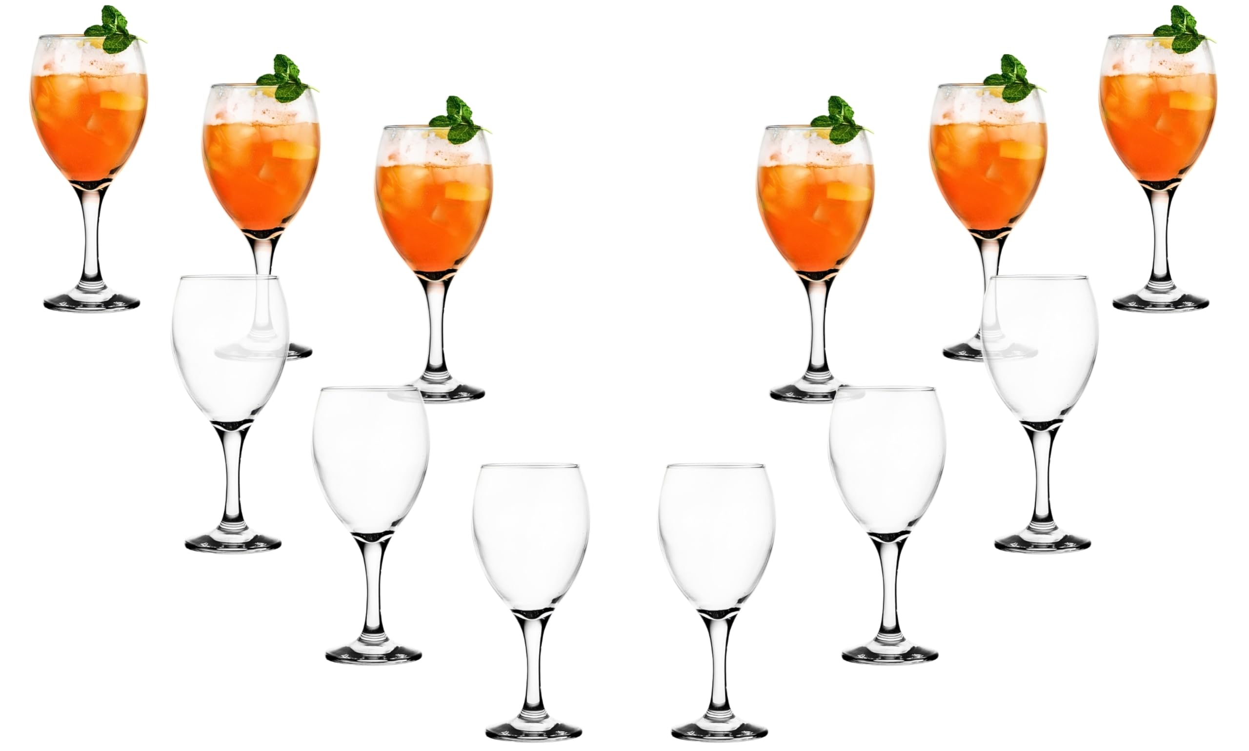 Goblet Glassware - 15.5 Ounce Long Stem Wine Glass - Crystal Clear Drinking Glasses for Red or White Wine, Cocktails and Mocktails - Suitable for Bar , Home and Special Events