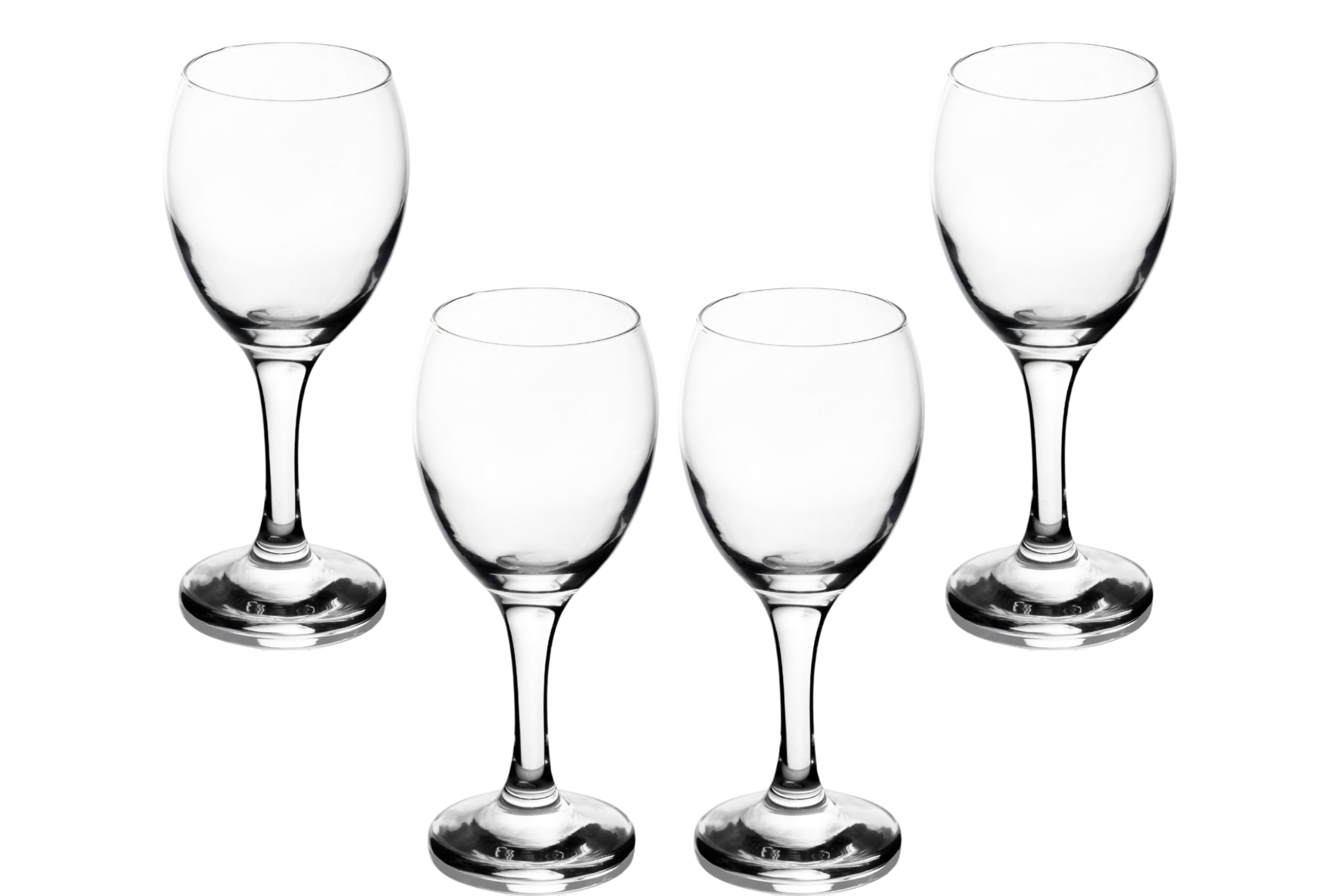 Wine Glasses – 8.25 Ounce Crystal Clear Stemmed Goblets, Perfect for Red Wine, Champagne and Cocktails – Elegant Glassware for Parties and Everyday Use