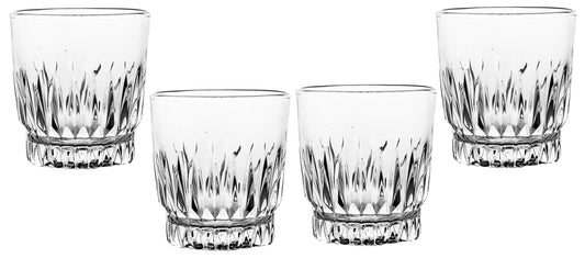 Double Old Fashioned Whiskey Glass - Clear Drinking Glasses - 10 oz. Rock Glass for Liquor, Scotch, Bourbon-Dishwasher Safe Rocks Glasses for Bar, Kitchen and Home