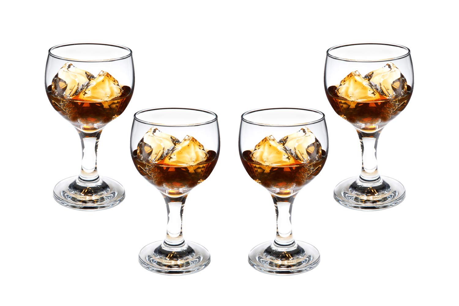 Goblet Glasses - 6 Ounce Stemmed Drinking Glassware - Versatile Cognac Glass for Wine, Cocktails and Mocktails - Ideal for Home, Kitchen and Bar