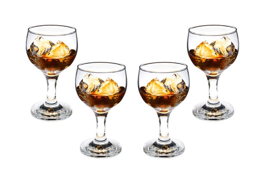 Goblet Glasses - 6 Ounce Stemmed Drinking Glassware - Versatile Cognac Glass for Wine, Cocktails and Mocktails - Ideal for Home, Kitchen and Bar