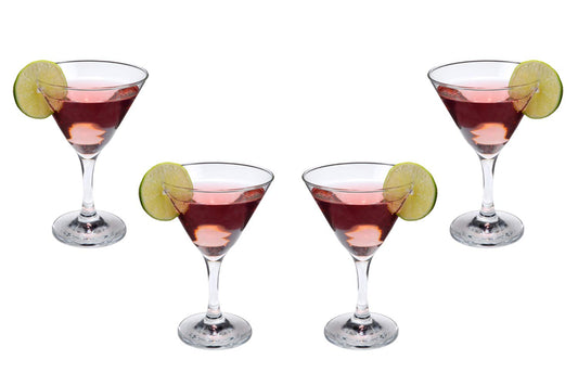 Martini Glasses - 7 Ounce Elegant Stemmed Glasses - Crystal Clear Glassware for Margarita, Mocktail, Vodka, Cocktail - Suitable for a Perfect Bar Setting, Party or as a Gift for Her or Him