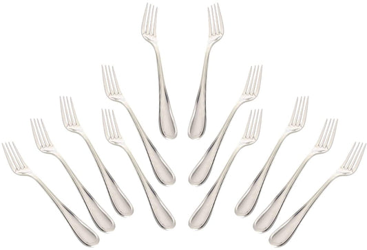 Close-up of Atlantic Series flatware handle revealing high-polish stainless steel finish and refined surface detail