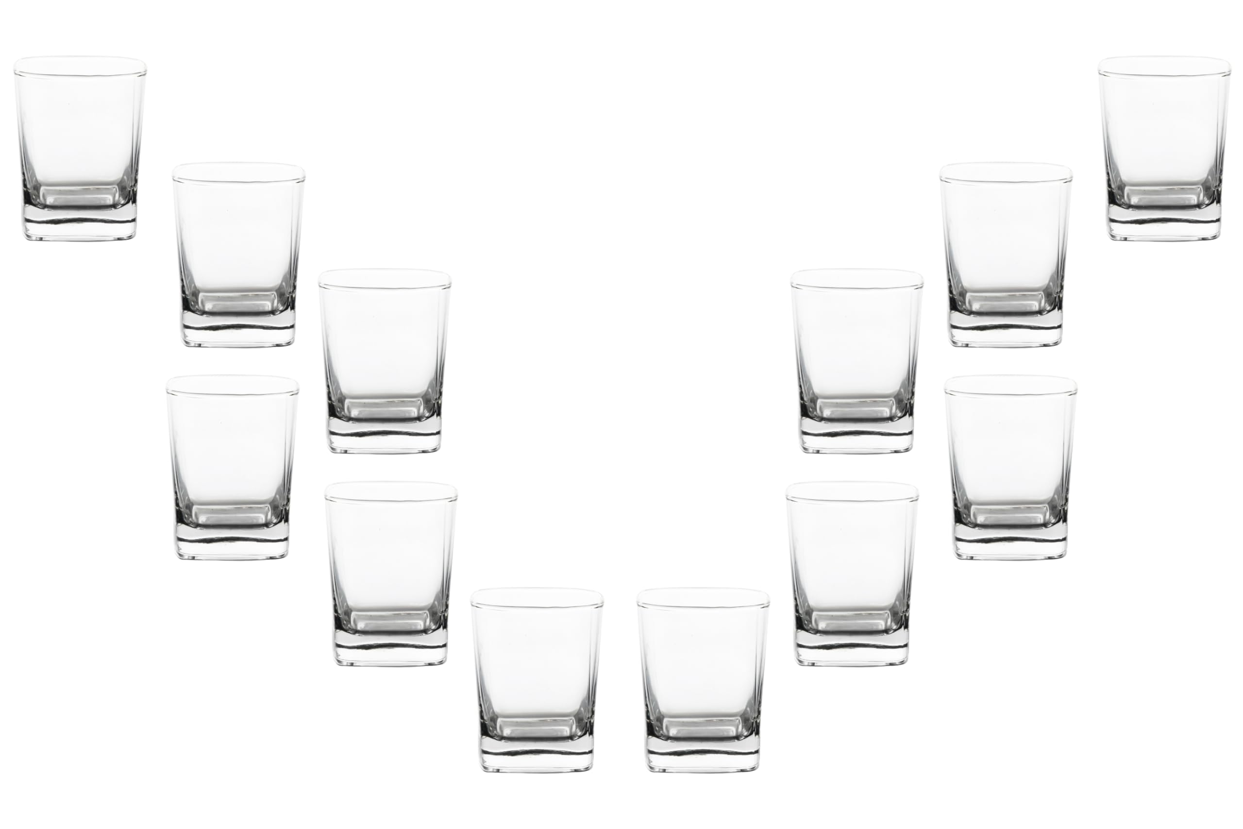 Rocks Glasses – 10 Ounce Modern Stemless Whiskey Drinking Glasses, Square Shot Glasses perfect for Cocktails, Bourbon, Margarita, or Beer – Versatile Glassware Set