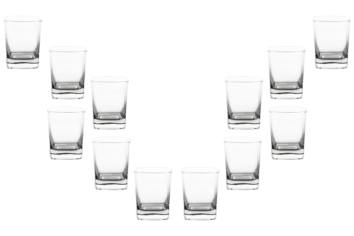Rocks Glasses – 10 Ounce Modern Stemless Whiskey Drinking Glasses, Square Shot Glasses perfect for Cocktails, Bourbon, Margarita, or Beer – Versatile Glassware Set