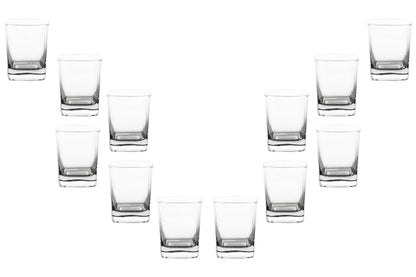 Rocks Glasses – 10 Ounce Modern Stemless Whiskey Drinking Glasses, Square Shot Glasses perfect for Cocktails, Bourbon, Margarita, or Beer – Versatile Glassware Set