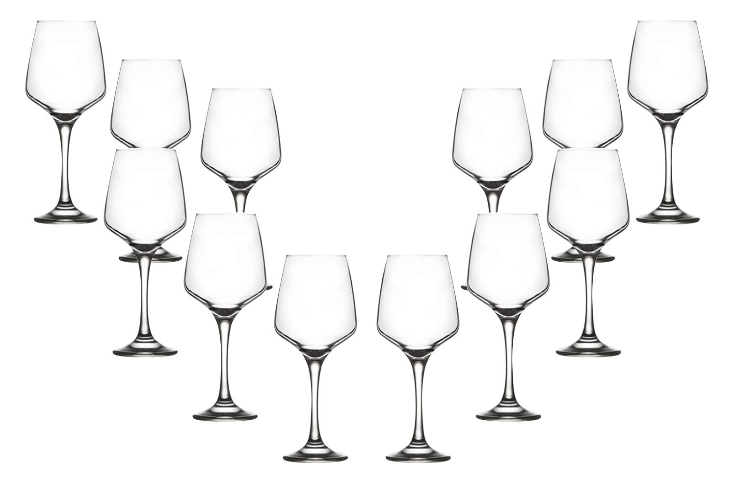 Goblet Glassware - 13.5 Ounce Crystal Clear Glasses - Drinking Glass for Cocktails, Wine and Liquors - Ideal for Bar, Parties, Wedding Gifts and Home