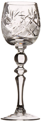 SET of 6 Vintage Cut Crystal Shot/Liquor Glasses on a Long Stem 2 oz